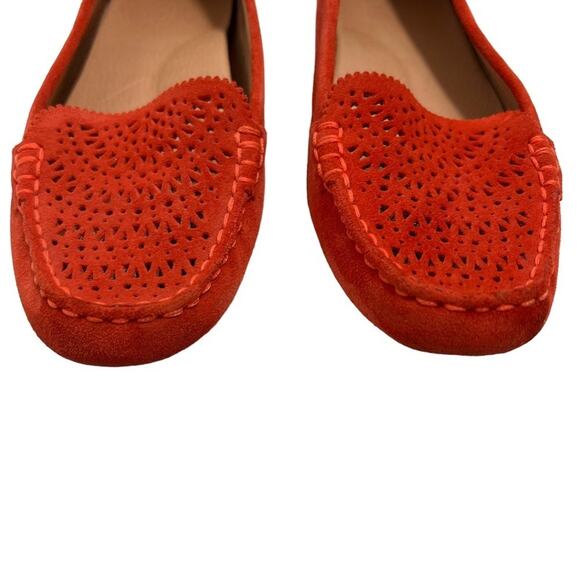 UGG | Clair Orange Suede Laser Cut Moc Slip On Loafer Size 8 - Picture 14 of 16